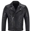 Lambskin Napa Black Motorcycle Jacket