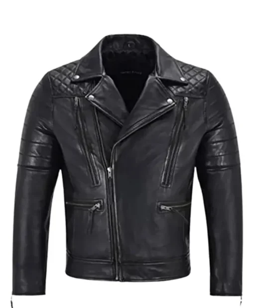Lambskin Napa Black Motorcycle Jacket