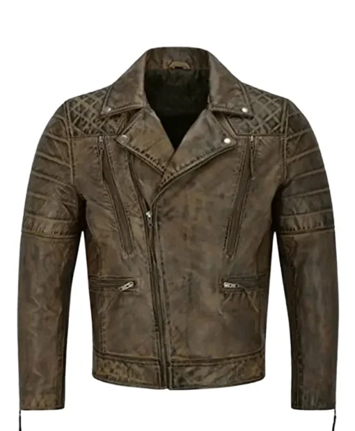 Lambskin Napa Brown Motorcycle Jacket