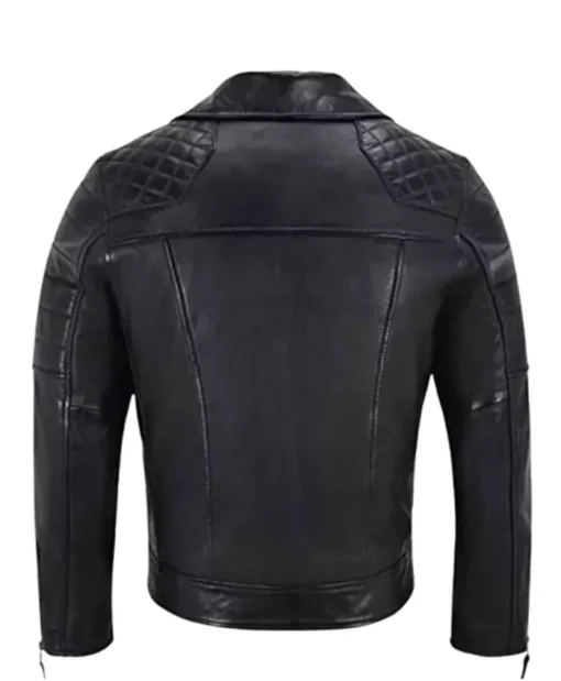 Lambskin Napa Motorcycle Black Jacket