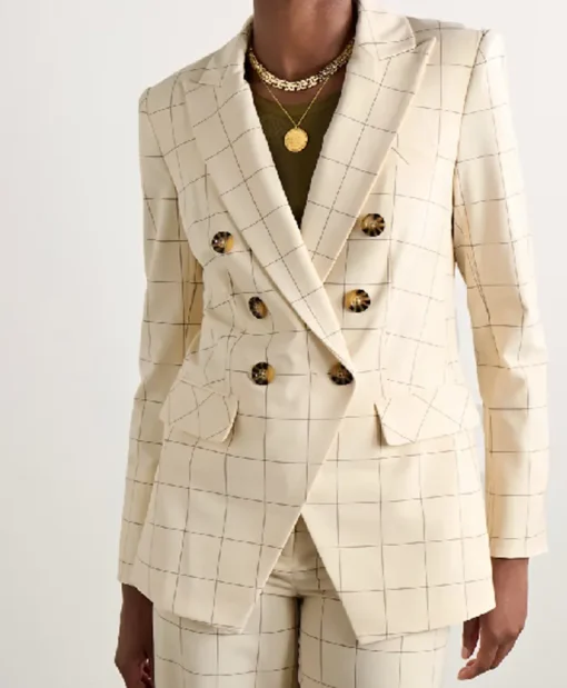 Lauren Koslow Days of Our Lives 2025 Check Blazer