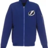 Lightweight Tampa Bay Lightning Blue Bomber Jacket