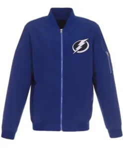 Lightweight Tampa Bay Lightning Blue Bomber Jacket