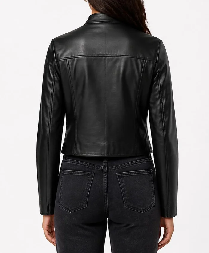Like Black Leather Moto Jacket Women