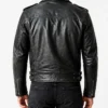 Mascot Black Biker Leather Jacket For Mens