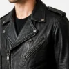 Mascot Black Biker Leather Jacket Mens