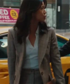 Matlock 2025 Leah Lewis Plaid Blazer