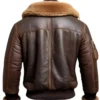 Men Aviator Bomber Shearling Leather Jacket