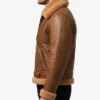 Men Brown B3 Shearling Leather Jacket