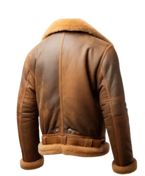 Men’s Brown B3 Leather Shearling Jacket