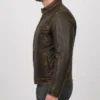 Mens Brown Distressed Leather Jacket