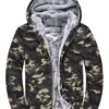 Men’s Camo Full-Zip Fleece Hooded Jacket