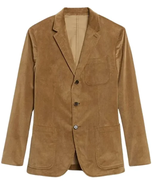 Men’s Casual Modern Brown Corduroy Blazer