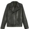 Men’s Classic Carve Black Leather Biker Jacket