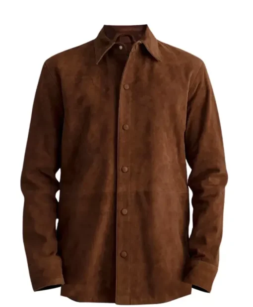 Men’s Genuine Brown Suede Shirt