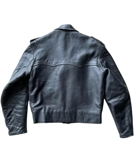 Men's Mascot Biker Black Leather Jacket
