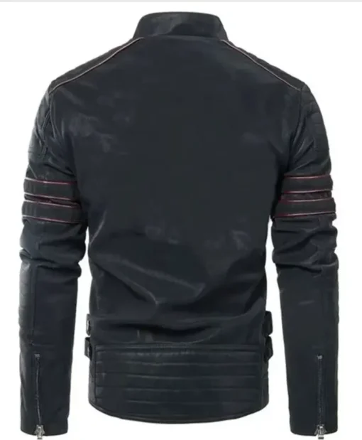 Men’s Pegasus Biker Black Leather Jacket