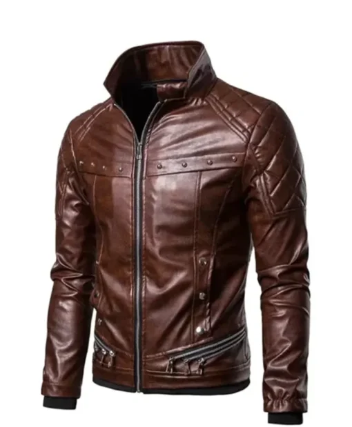 Men’s Retro Brown Aviator Leather Jacket