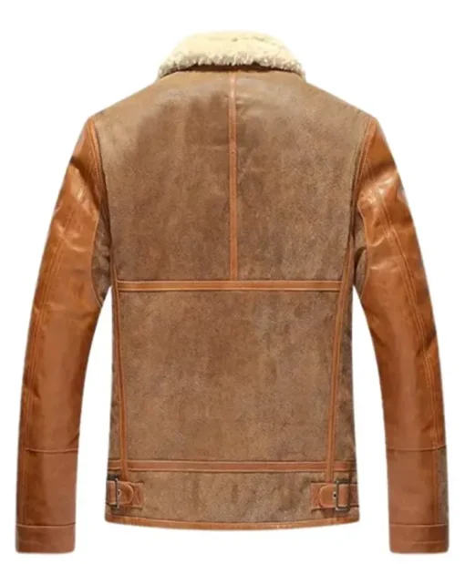 Men's Winter Warm Pilot Shearling Leather Jacket