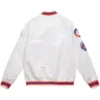 NY Mets City Collection Satin White Varsity Jacket