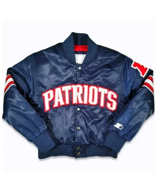 New England Patriots 90s Navy Blue Varsity Jacket
