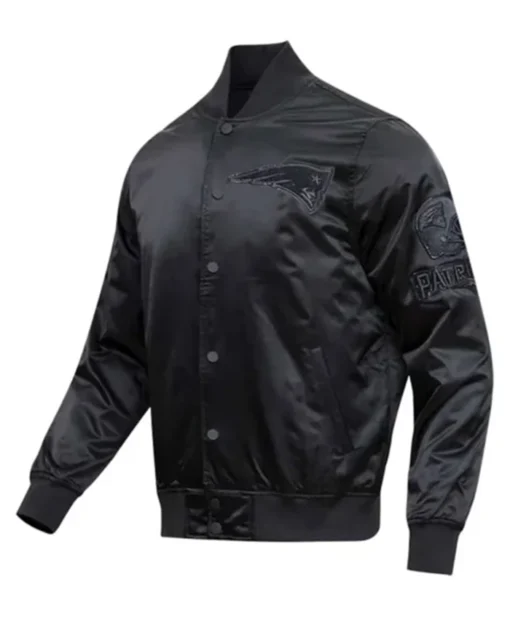New England Patriots Black Triple Varsity Jacket