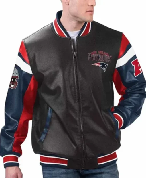 New England Patriots Bomber Leather Jacket