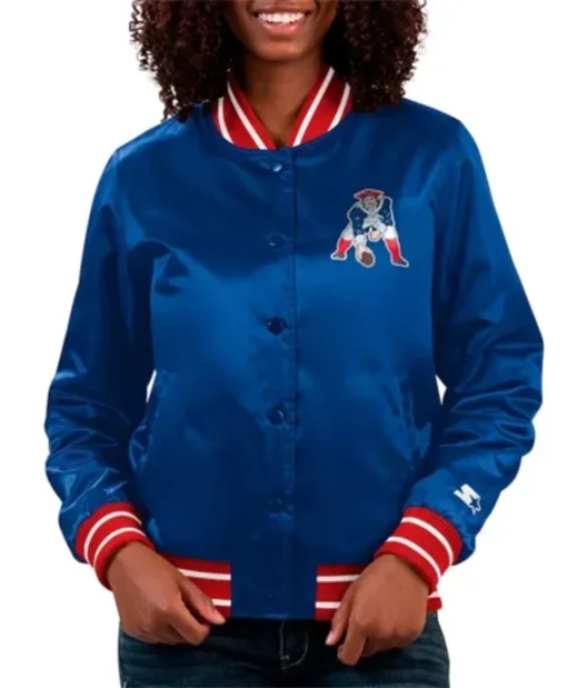 New England Patriots Full Count Blue Varsity Jacket