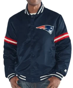 New England Patriots Legacy Blue Varsity Jacket