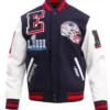New England Patriots Mashup Rib Varsity Jacket