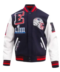 New England Patriots Mashup Rib Varsity Jacket
