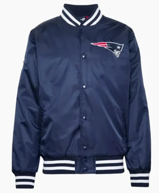 New England Patriots New Era Team Blue Varsity Jacket