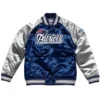 New England Patriots The Pick And Roll Navy Blue And Silver Jacket