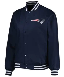 New England Patriots Twill Navy Blue Varsity Jacket