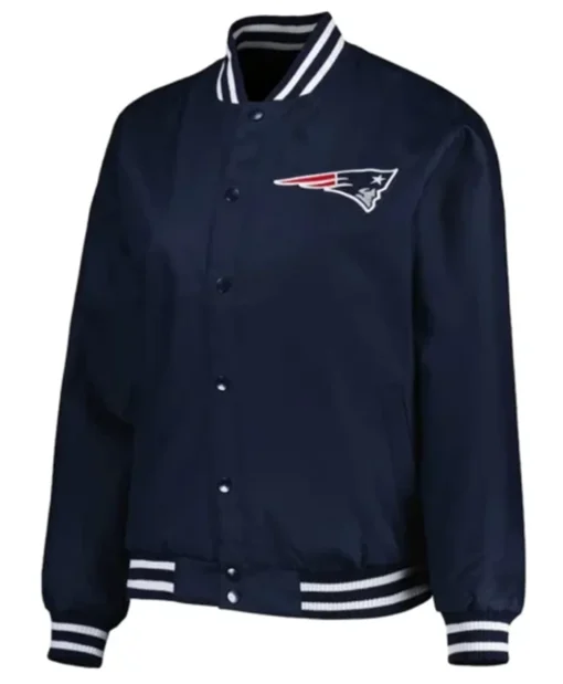 New England Patriots Twill Navy Blue Varsity Jacket