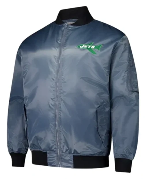 New York Jets Charcoal Black Bomber Jacket