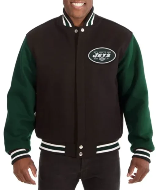 New York Jets Green And Black Varsity Jacket