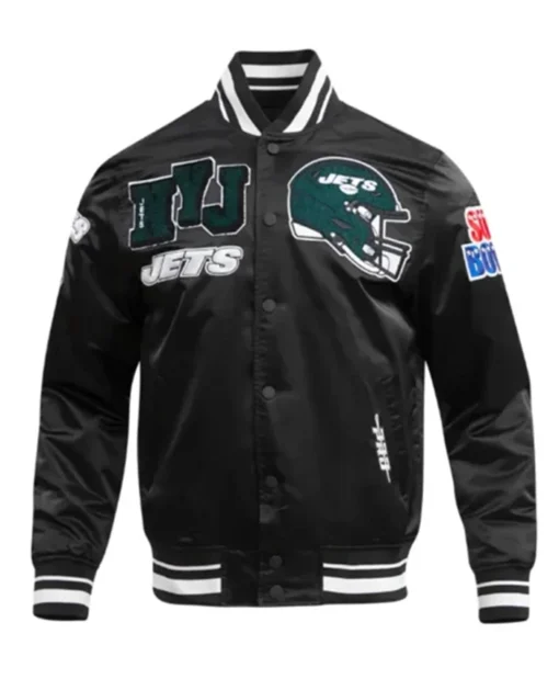 New York Jets Mashup Classic Rib Varsity Jacket