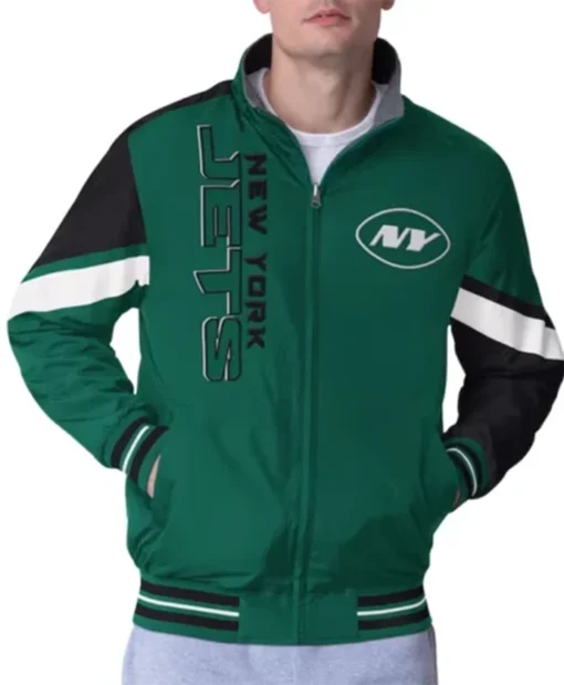 New York Jets Strong Arm Green Bomber Jacket