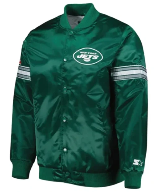 New York Jets The Pick and Roll Green Varsity Jacket