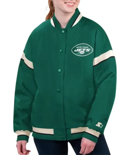 New York Jets Tournament Green Varsity Jacket