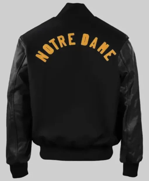 Notre Dame Rudy Varsity Black Jacket