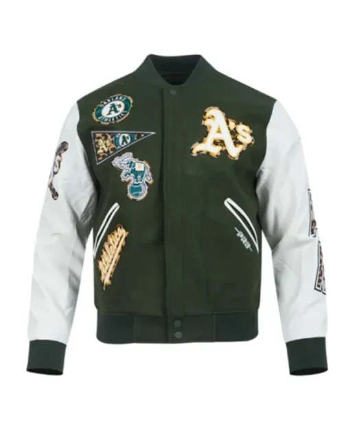 Oakland Athletics Animal Print Varsity Jacket