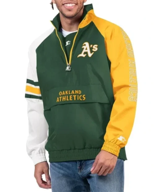 Oakland Athletics Elite Half Zipper Pullover Jacket