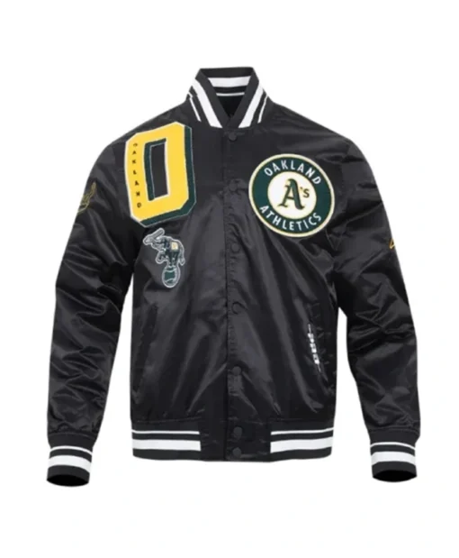 Oakland Athletics Mashup Classic Rib Varsity Jacket