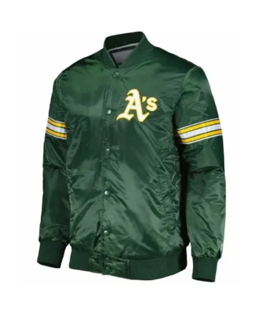 Oakland Athletics Pick And Roll Green Varsity Jacket