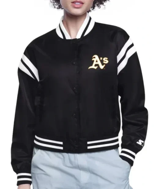 Oakland Athletics Printed Logo Varsity Jacket