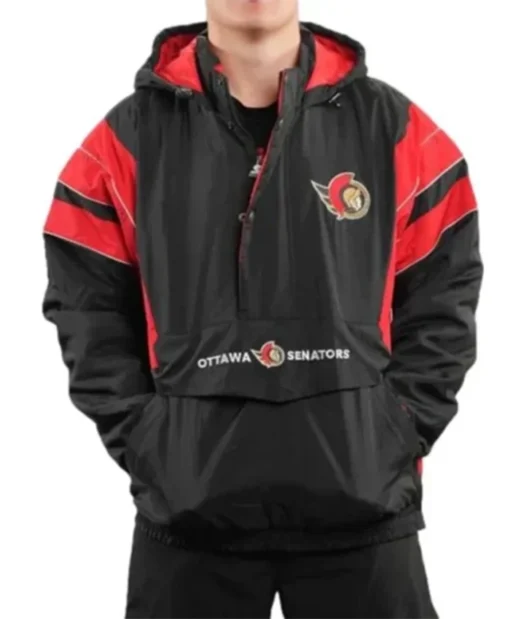Ottawa Senators Black Pullover Hooded Jacket
