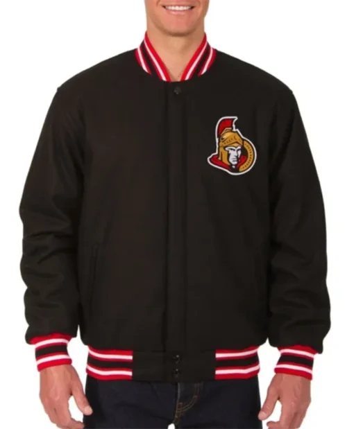 Ottawa Senators Black Varsity Jacket