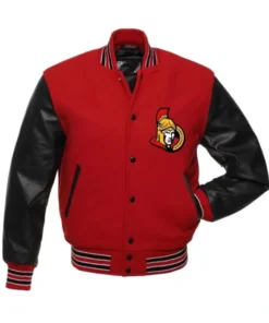 Ottawa Senators NHL Red And Black Varsity Jacket